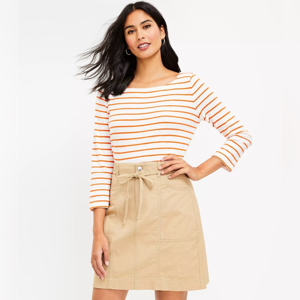 Loft Twill Mini Skirt Tan Petit